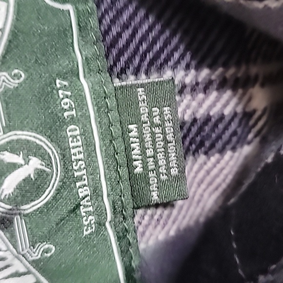 American Eagle men's blue plaid hoodie flannel button down shirt jacket medium - Picture 2 of 6